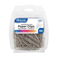 Bazic Jumbo Silver Paper Clips