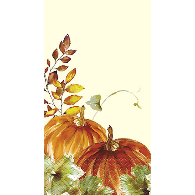 Watercolor Fall Pumpkin Napkins