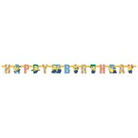 Despicable Me Happy Birthday" Jointed Banner  6.5 ft"