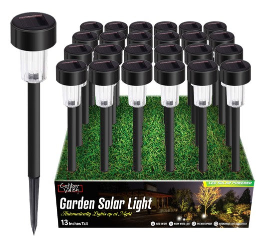 Black Garden Solar Light