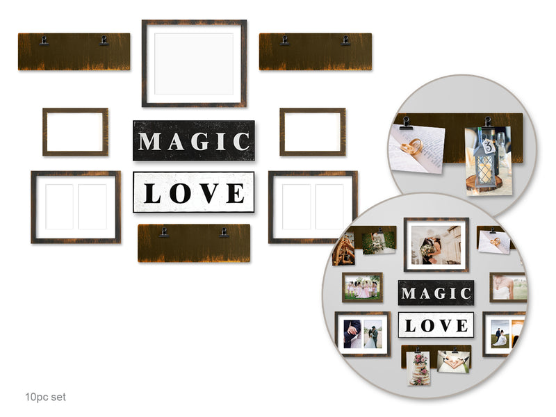 Wall Decor Photo Frame Magic Love Set