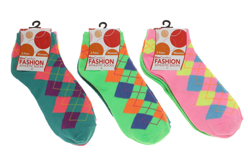 Socks_Womens Checkered Color 2Pk