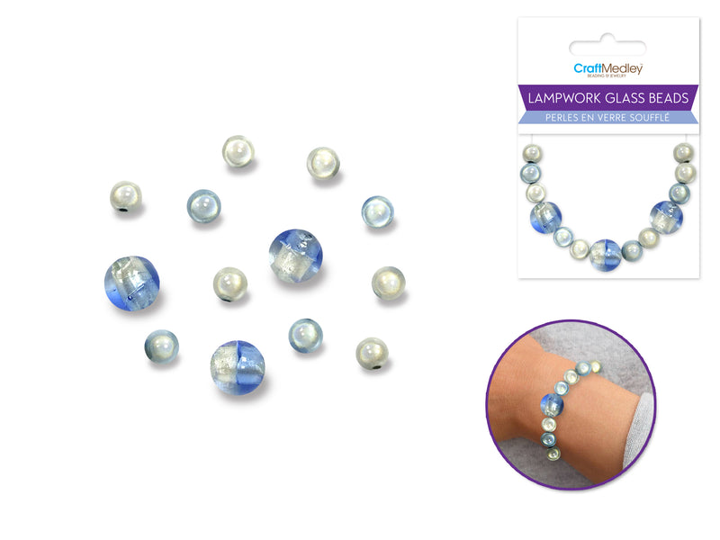 Sky Glass Beads Irrid Pearls