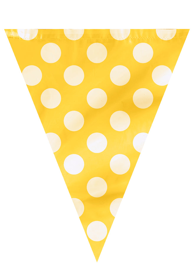 Sunflower Yellow Dots Flag Banner