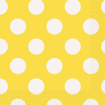 Sunflower Yellow Dots Beverage Napkins