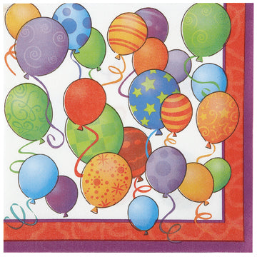 Birthday Balloons Beverage Napkins