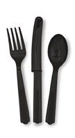 18 Asst Cutlery Midnt Black