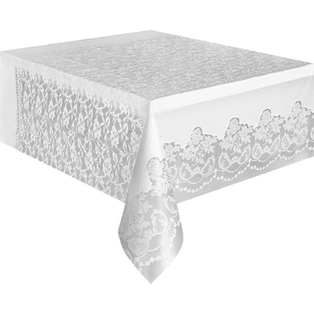 White Lace Basic Table Cover