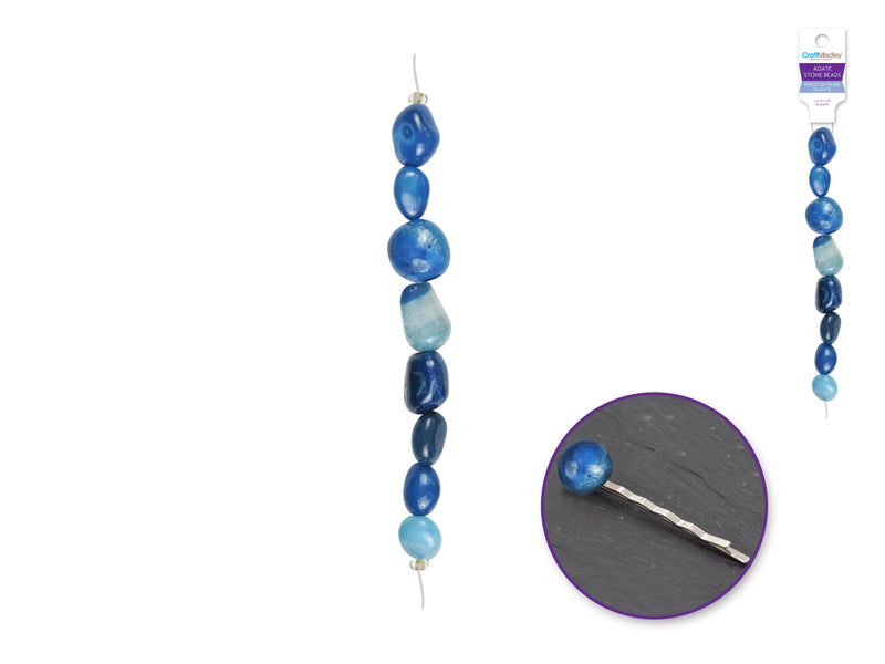 Agate Stone Beads Deep Turquoise