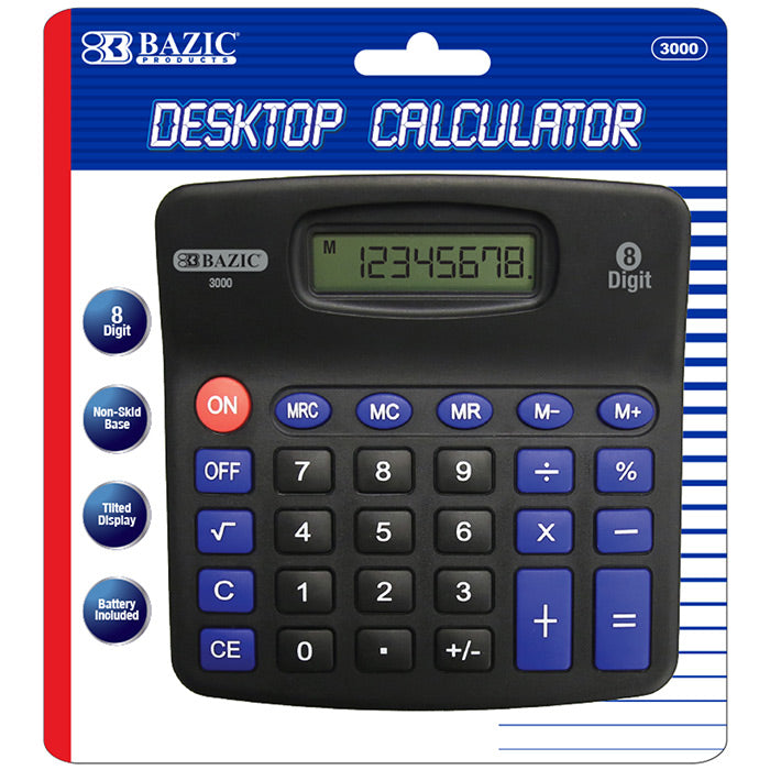 Bazic 8 Digit Desktop Calculator