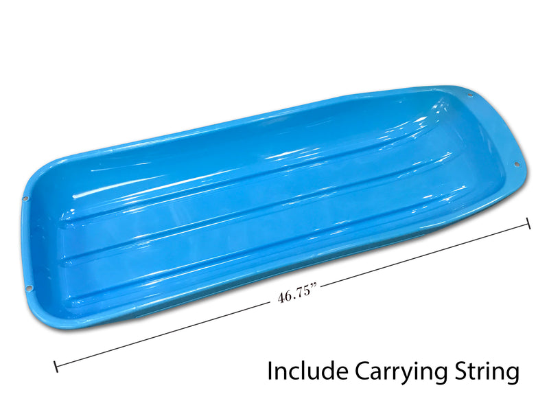 46.75In 2 Person Sled W-Rope Handle. 18In(W) X 5.5In(H). Blue Colour. Hangtag.