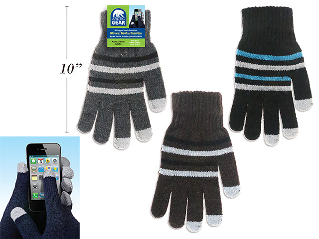 Adult Insulated 3 Finger Touch Screen Text Gloves