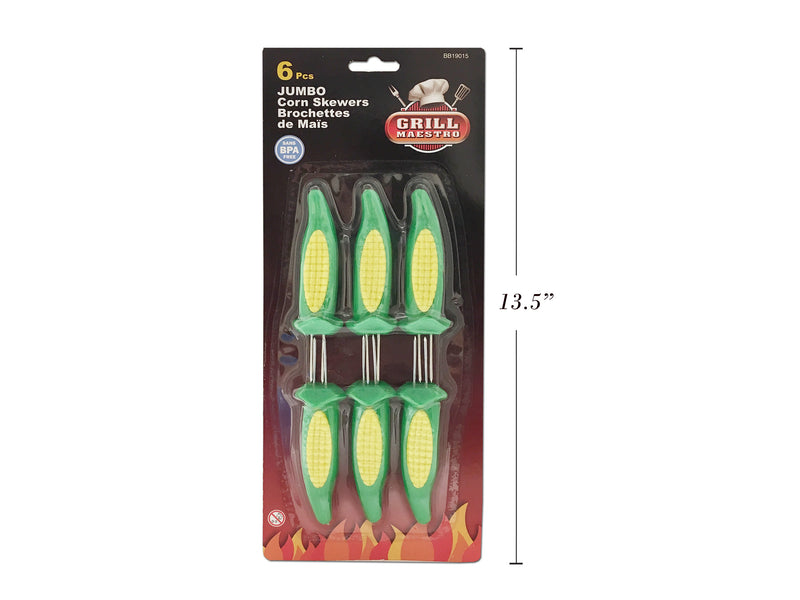 6Pk 5.25In Jumbo Corn Skewers. B-C.