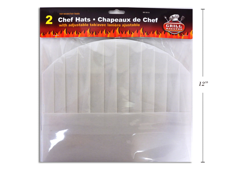 2Pk Non-Woven Bbq Chef Hats. Size: 11.25In X 9In. Pbh.