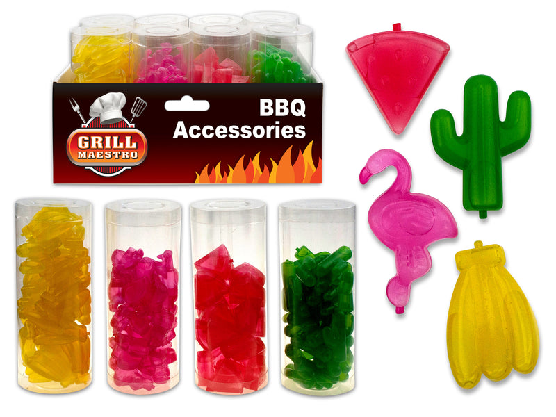 24pk Tropical Reusable Ice Cubes in PVC Tube. 4 Asst.Styles.