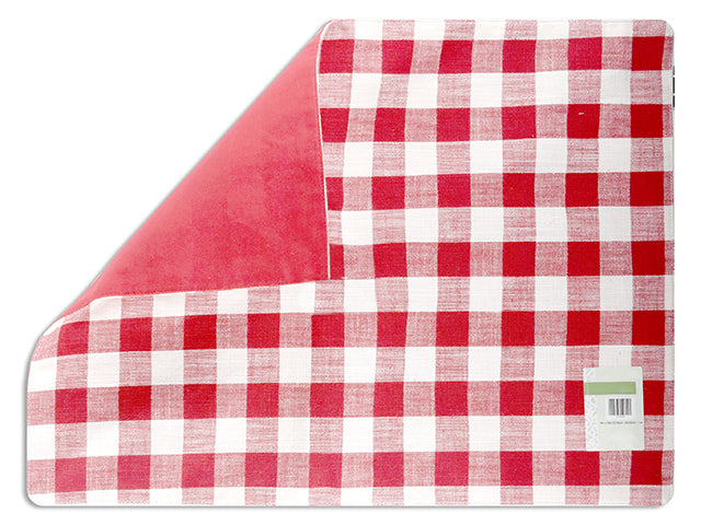 19in x 14in Gingham Reversible Placemat. Cht.