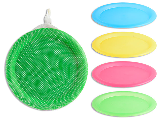 4Pk 10In Neon Plates In Mesh Bag. 4 Asst. Colours. Cht.