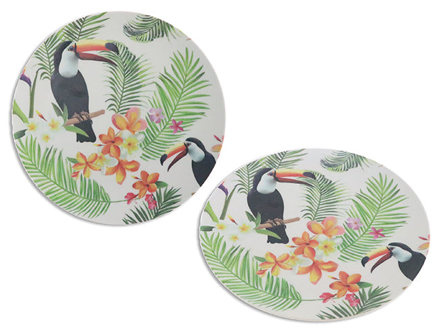 7.88In(D) Bamboo Fiber Toucan Salad Plate.