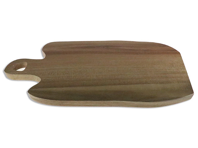 Acacia Wooden Wavy Cutting Board W/Handle.