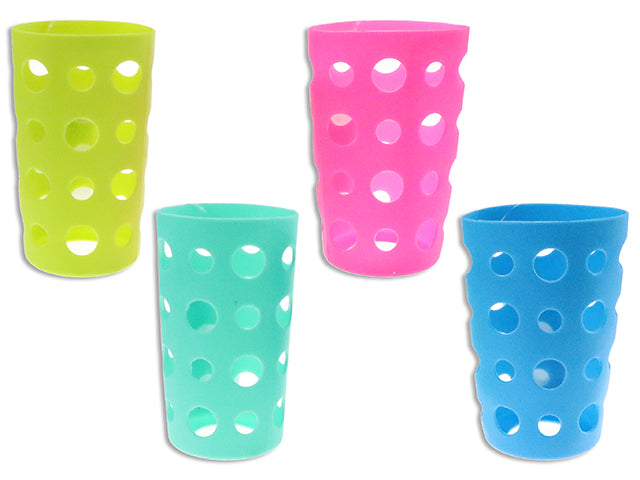 5.31in (H) x 2.68in (D) Neon Silicone Can Cozy. 3 Asst.Colours. Pbh.