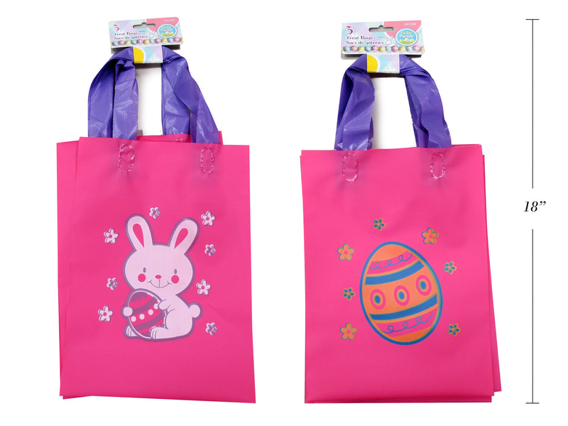 3Pk 12In Easter Peva Treat Bag W-Handle  Size:12In X 9In  2 Asst.