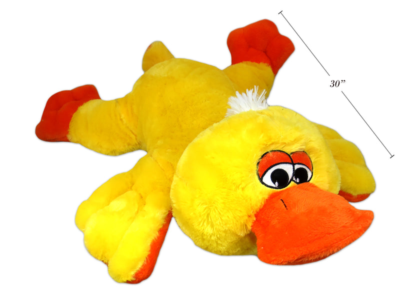 30In Giant Soft Plush Lying Duck. J-Hook W-Hangtag.