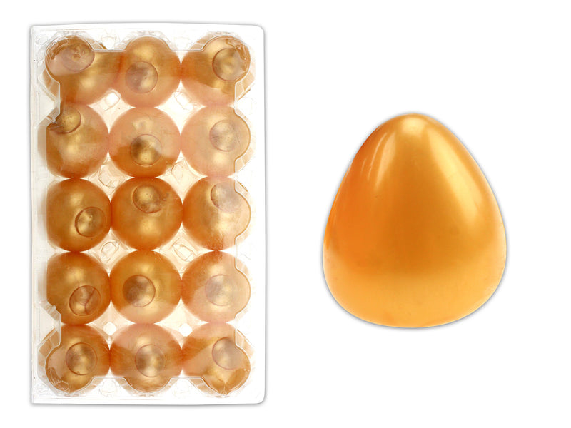 2In X 2-1/3In Splat Golden Egg In Egg Carte Tray. 15Pcs/Tray.