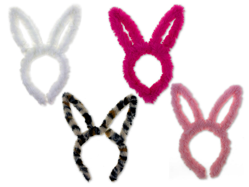 Multi Color Micro Led Plush Wire Bunny Ear Headband