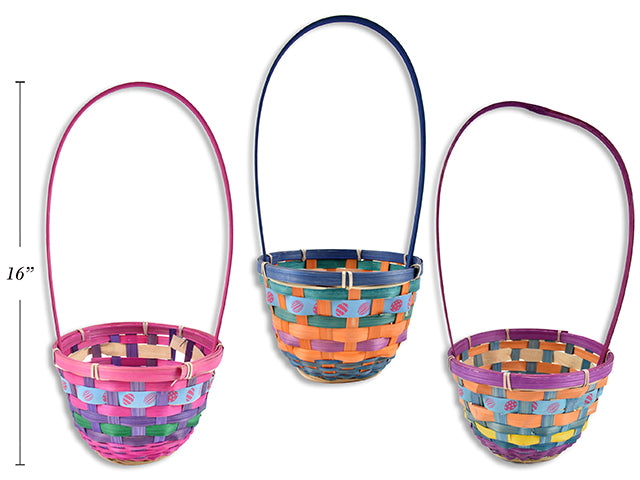 Easter Printed Bamboo Basket