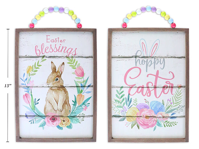 Easter Hanging Plaque With Beaded Handle