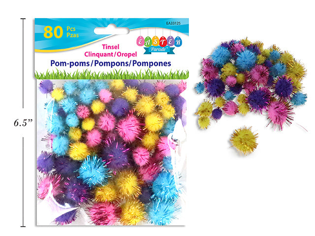 Easter Tinsel Pom Poms