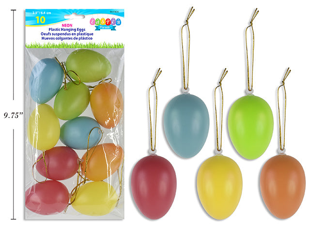 Easter Neon Plastic Egg Hanging Decoration