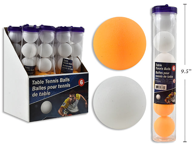 Table Tennis Balls 6 Pack