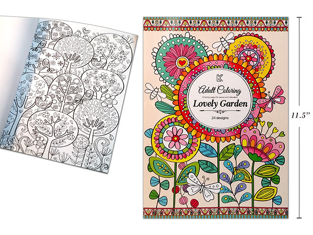 27 Pages Spring Adult Relaxation Colouring Book.