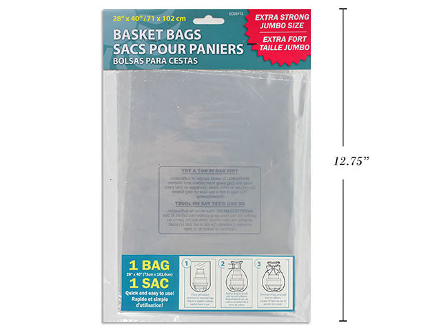 Jumbo Size Clear Bag A Basket