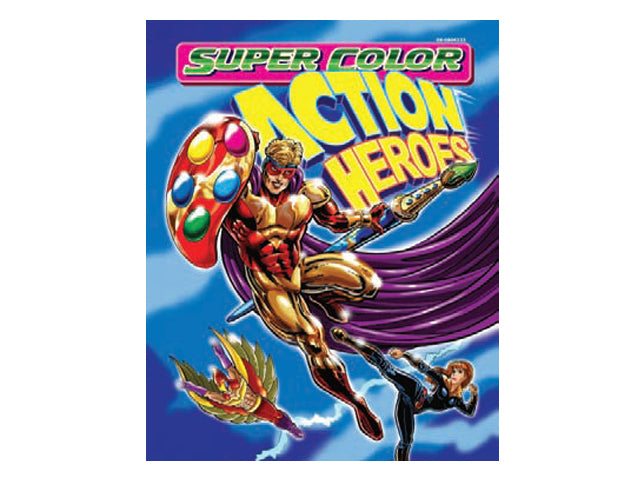 64Pages Super Action Heroes Coloring Book  8In X 10.5In  Bulk