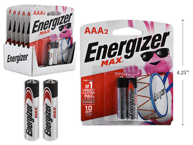 ENERGIZER MAX AAA - 2 PK ALKALINE BATTERIES