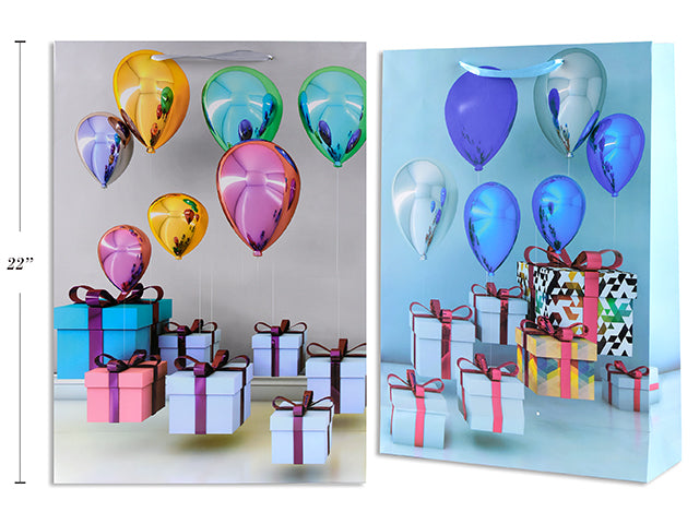 Balloons Xxll Gift Bag 2 Ass 40X56X13Cm 210Gsm