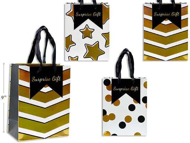 Golden Series Gift Bags S 18X23X10Cm 4 Asst 210 Gsm