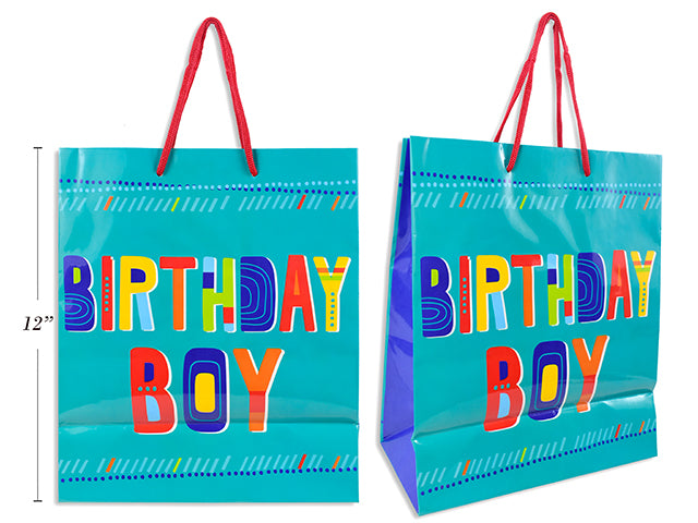 Bithday Boy Gift Bag 12X10X5" 140Gsm (30.5X25.7X12.5Cm)