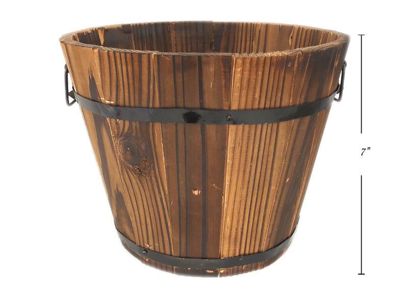 8-5/8in Wooden Barrel Bucket. Bulk. 6-3/4in(D)