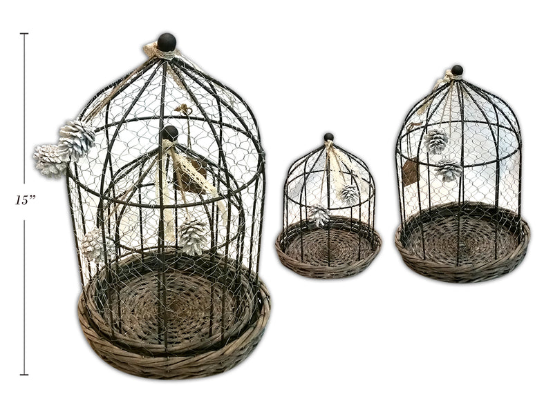 Small Decorative Chicken Wire Bird Cage Flower Holder