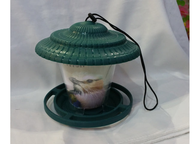 7-1/8in Hanging Bird Feeder w/Rope. 7.5in(D). Insert Paper