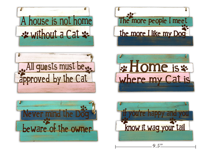 Staggered Plank Country Pet Saying Plaque