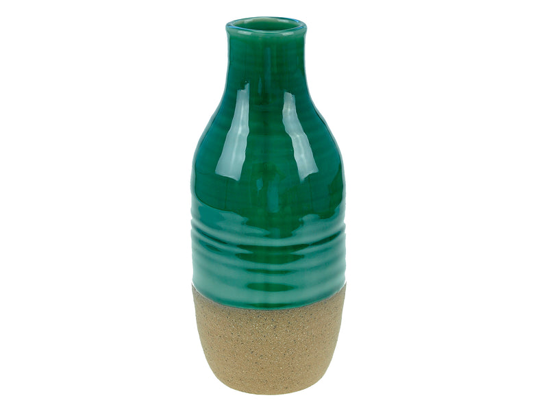 8.5In(H) X 3-5/8In(D) Glazed Ceramic Vast W/ Sand Base