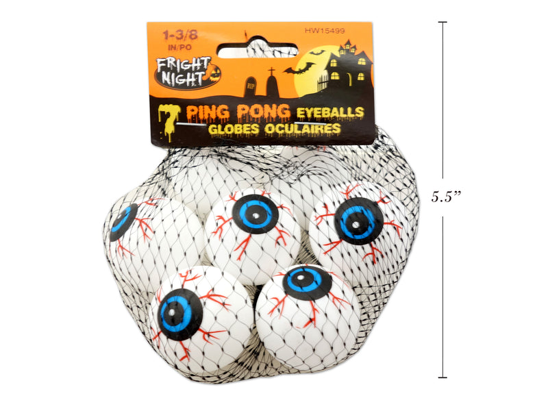 6Pk 1-3-8In Ping Pong Eyeballs. Mesh Bag W-Header Card