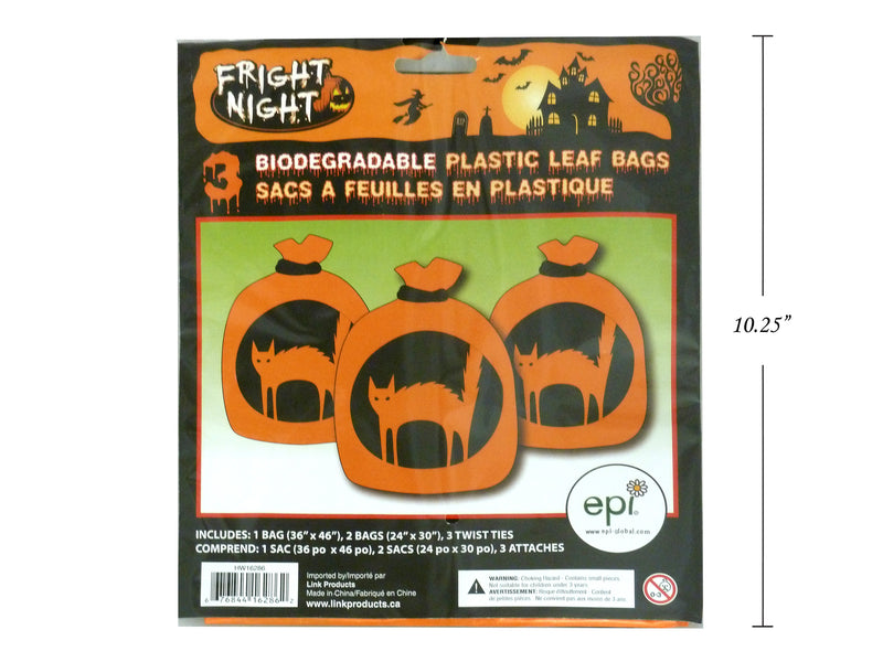 Bio Degradable Plastic Halloween Leaf Bags