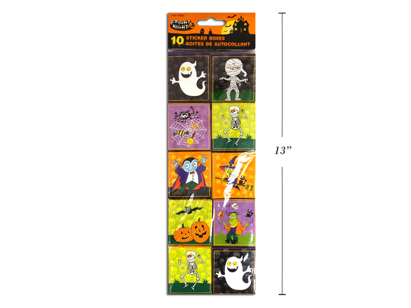 10Pk 8Ct Hween Sticker Boxes. Pbh. Assorted Styles - Pack. Incl: 4 Stickers-Box.