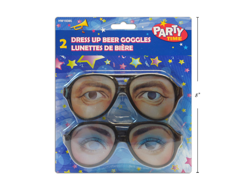 2Pk 5.75In Dress Up Beer Goggles. B-C.