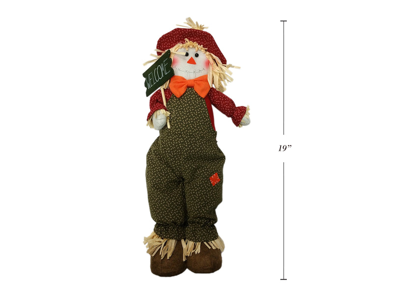 19In Harvest Boy Scarecrow Standing Plush Character. Hangtag.